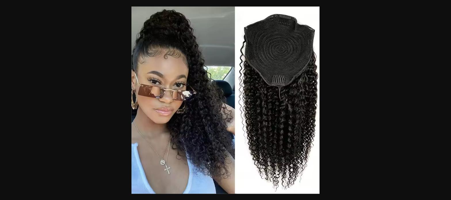 Raw Indian Temple Hair — Sleek Wrap-Around Ponytail | 100% Virgin Remy
